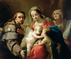 Madonna und Kind mit den Heiligen Johannes, Anna und Rocco, ca. 1785